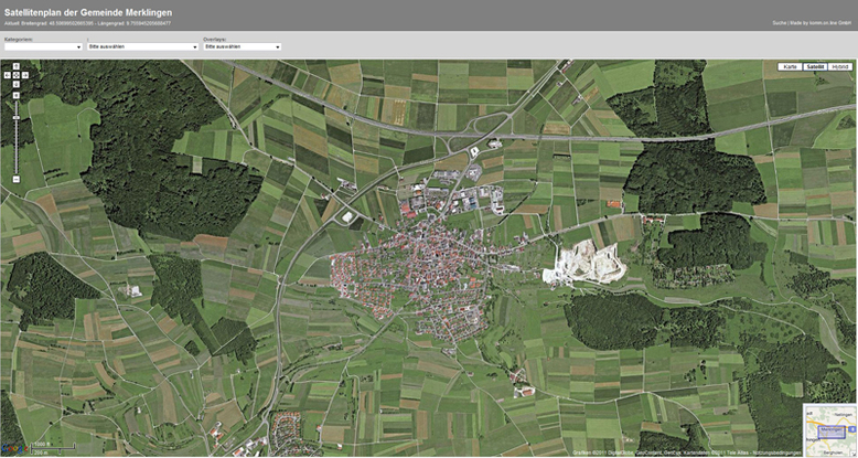 Satellitenplan der Gemeinde Merklingen