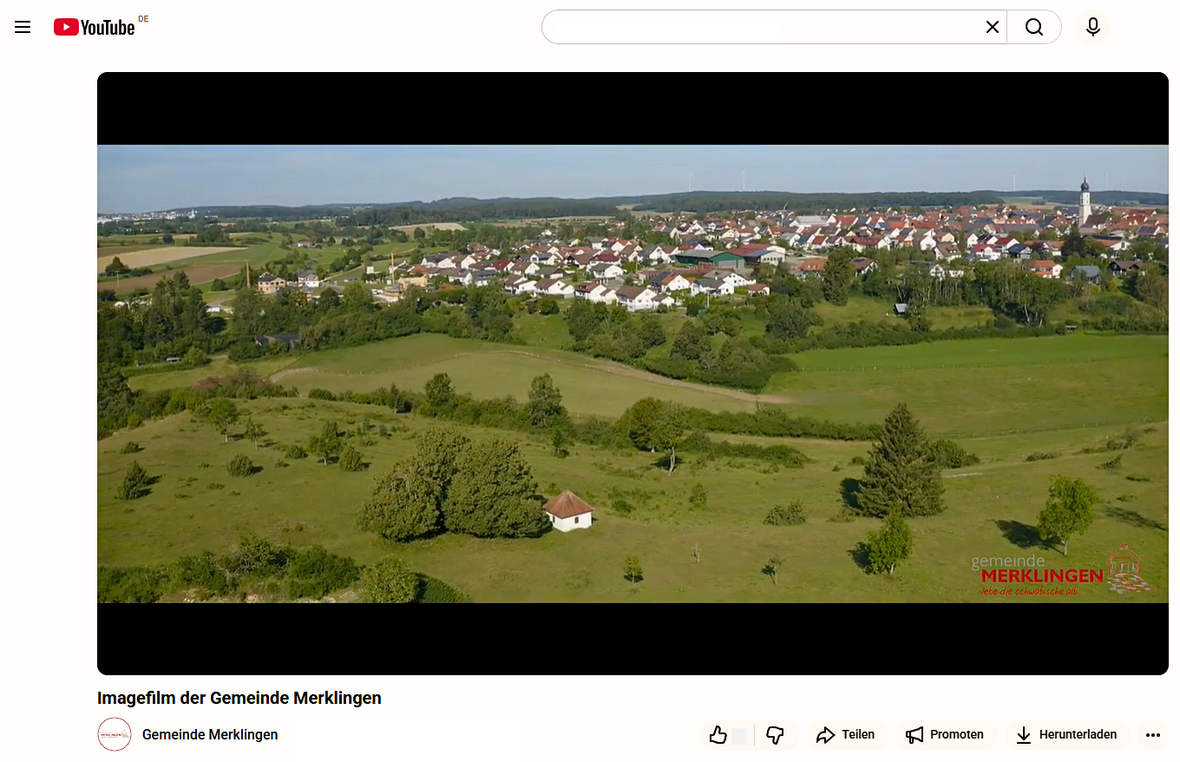 Youtube-Auftritt der Gemeinde Merklingen