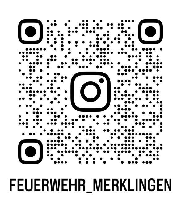 QR-Code, der zur Instagramseite der Freiwilligen Feuerwehr führt @feuerwehr_merklingen
